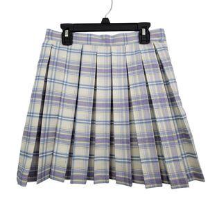 Cali 1850 Los Angeles Blue And Purple Pleated Skirt Size Small